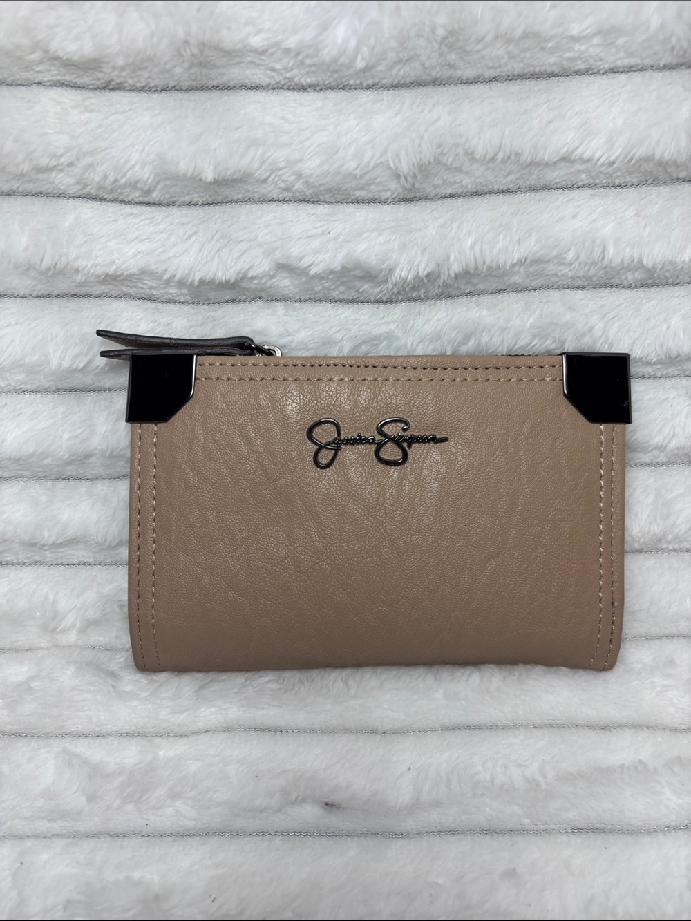 Jessica Simpson Beige Zip Wallet